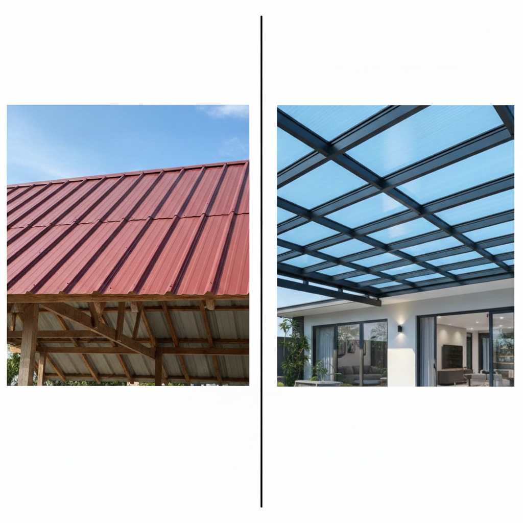 So sánh mái tôn và mái Poly – Loại nào phù hợp với công trình của bạn?